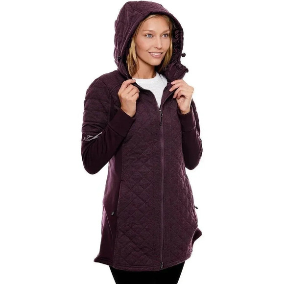 Be‎ Boundless Thermo-Lock Melange Quilted Jacket Maroon Size S - Picture 1 of 11